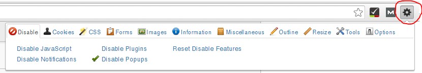Web Developer Toolbar