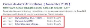 cursos rich snippet