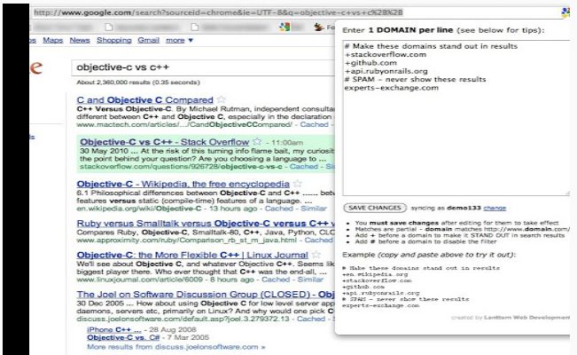 google-search-filter